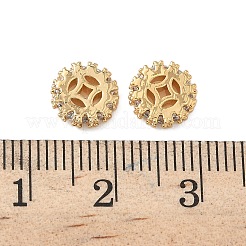 Латунные микро проложить кубического циркония бусы KK-S350-15G