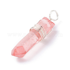 Подвески из натурального окрашенного кварца&nbsp;PALLOY-JF01280-02