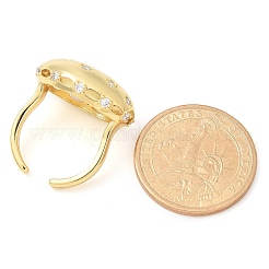 Латунные кольца из манжеты с прозрачным цирконием&nbsp;LS-RJEW-M029-04G