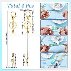 4шт латунный брелок для изготовления ювелирных изделий своими руками&nbsp;KEYC-SC0001-40A
