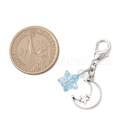 Прозрачный акрил со стеклянными подвесными украшениями&nbsp;HJEW-JM04643