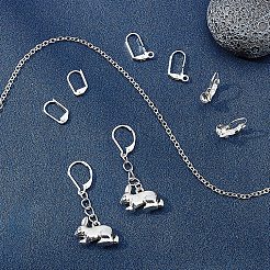 24шт 4 стиля латунные серьги с рычагом&nbsp;KK-SC0002-28S