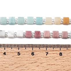 Нити бусин из натурального окрашенного белого нефрита G-H333-03D