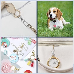 Наборы фурнитуры для поворотных карабинов и разъемных колец для ключей из сплава DIY-YW0011-82