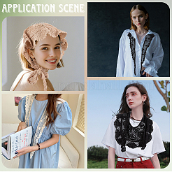 Полиэстеровый трикотажный треугольный платок AJEW-WH20072-69C