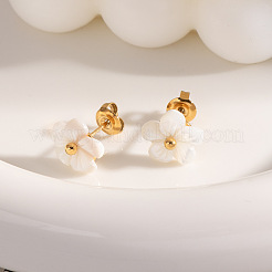 Модные серьги-гвоздики из нержавеющей стали в форме цветка для женщин WL9140-3