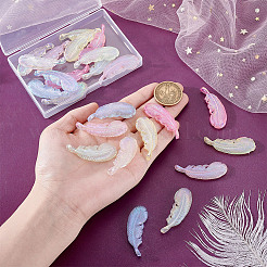 24шт 6-цветные акриловые подвески с УФ-покрытием FIND-PH0027-34B