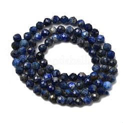 Нитки бусины из натурального ляписа-лазури G-T108-36-1