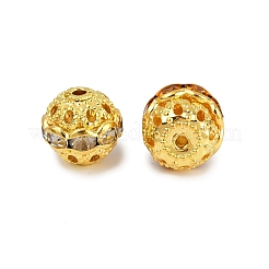 Латунные бусины со стразами  RB-A011-10mm-G