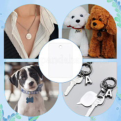 30 шт. пустые двухсторонние алюминиевые подвески с термопереносом&nbsp;DIY-BC0012-89D