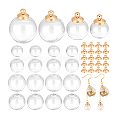 Набор для самостоятельного изготовления подвески в виде прозрачного круглого стеклянного шара DIY-PH0022-87G