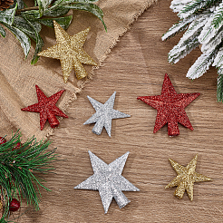 12 шт. 6 стиля блестящая смоляная звезда на верхушке елки&nbsp;DIY-DR0002-20