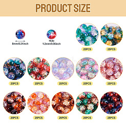 12 цвет стеклянных бусин с эффектом кракле CCG-TA0002-05A
