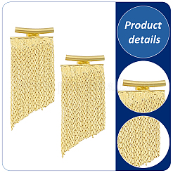 2 пара двухцветных сережек-гвоздиков из латуни&nbsp;EJEW-AN0004-77