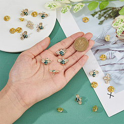 12 шт. эмалевая брошь в виде пчелы JEWB-FH0001-46