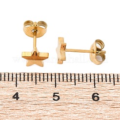 Ионное покрытие (ip) серьги-гвоздики из нержавеющей стали 304&nbsp;X-EJEW-P045-05G