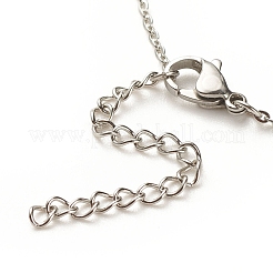 Браслет на ногу из нержавеющей стали 304 с подвеской в виде пчелы и круглыми бусинами из натурального белого нефрита для женщин AJEW-AN00498-02