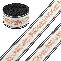 5 ярд полиэстеровых лент с вышивкой в этническом стиле и цветочным узором&nbsp;OCOR-GF0005-51A