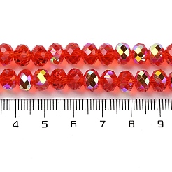 Прозрачные гальванические бусины с цветным покрытием ab&nbsp;EGLA-H104-06D