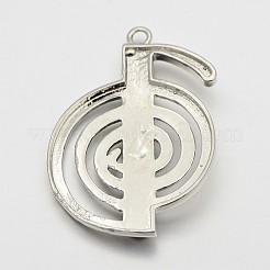 Подвески с музыкальными нотами из латуни с платиновым покрытием G-J264-03