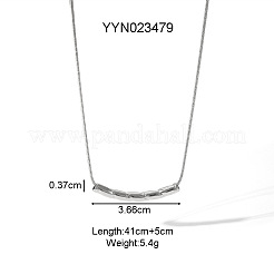 Стильные ожерелья-змейки из изогнутой текстурированной трубчатой бусины из нержавеющей стали 304 для женщин MH1558-4