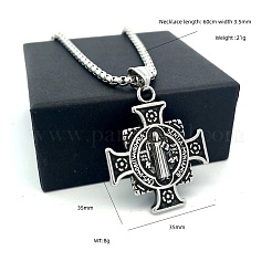 Мужские подвески в виде креста Святого Бенедикта из нержавеющей стали 304.&nbsp;QR6322