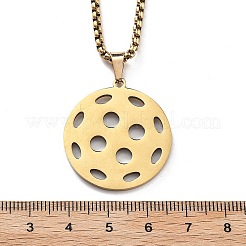 201 нержавеющая сталь пиклбол подвеска коробка цепи ожерелья для женщин мужчин&nbsp;LS-NJEW-H050-01A-G