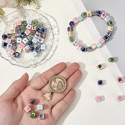 84шт 6 цвета фарфоровые бусины ручной работы PORC-PA0001-06