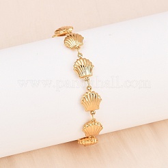 Браслеты-цепочки с изображением морских животных из нержавеющей стали 304&nbsp;BJEW-D359-15A-G