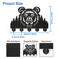 Настенные вешалки из дерева и железа HJEW-WH0055-097