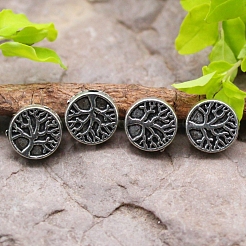 Сплавочные овальные бусины тибетского стиля  PW-WG631B9-01