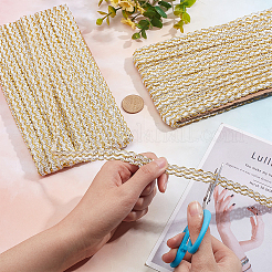 Плетеные ленты из металлического полиэстера с кружевной отделкой&nbsp;OCOR-WH0060-76A