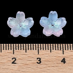 Окрашенные и нагретые стеклянные колпачки для бусин&nbsp;GLAA-Z019-03R