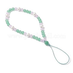 Ремешки для мобильных телефонов из натурального и окрашенного малайзийского нефрита HJEW-JM03426-01