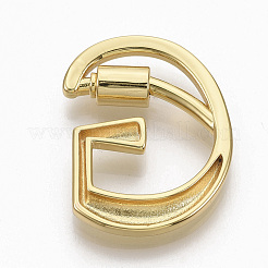 Латунные брелоки с карабином KK-T046-001G-G-NF