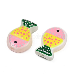 Выпечка окрашенные стеклянные бусины LAMP-F036-02E