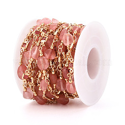 Квадратные звенья латунных стеклянных цепей ручной работы CHC-T017-03