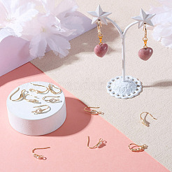 7 пара 7 крючков для серег из латуни с микропаве из кубического циркония KK-TA0001-20