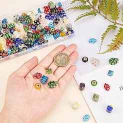 5 нити 5 стильных прямоугольных стеклянных бусин миллефиори ручной работы нити LK-OC0001-10