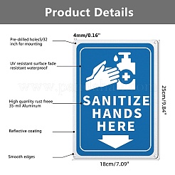 Уф-защищенный и водонепроницаемый алюминиевый предупреждающие знаки AJEW-WH0111-L01