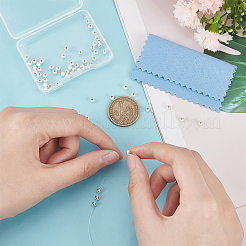 50 шт. 925 бусины-разделители из стерлингового серебра&nbsp;STER-BC0001-77