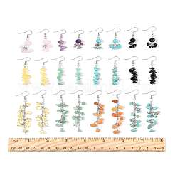 24 пара сережек-подвесок из хирургической нержавеющей стали 316 EJEW-FS00057