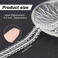 2 нити синтетических кварцевых кристаллических бусин нити G-GO0001-28B