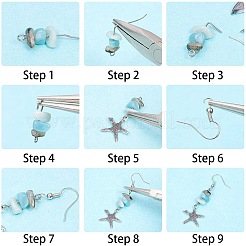 Изготовление сережек своими руками на тему океана DIY-SC0008-63