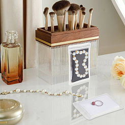 12 шт. 2-цветные прямоугольные прозрачные ПВХ-пластиковые подарочные упаковочные пакеты с застежкой-молнией&nbsp;ABAG-OC0001-15