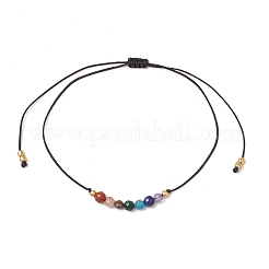 Чакра регулируемые плетеные браслеты из нейлоновой нити для мужчин и женщин BJEW-JB11652-01