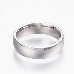 Кольца из нержавеющей стали 304 с широкими полосами&nbsp;RJEW-G082-02