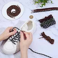 8 пара двухцветных полиэстеровых шнурков&nbsp;FIND-PH0028-91