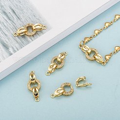 Латунные микро проложить кубического циркония раз за застежками KK-P164-12G