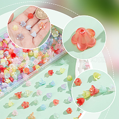 4 пакетик 4 стильных непрозрачных акриловых колпачков для бусин&nbsp;MACR-AR0001-21